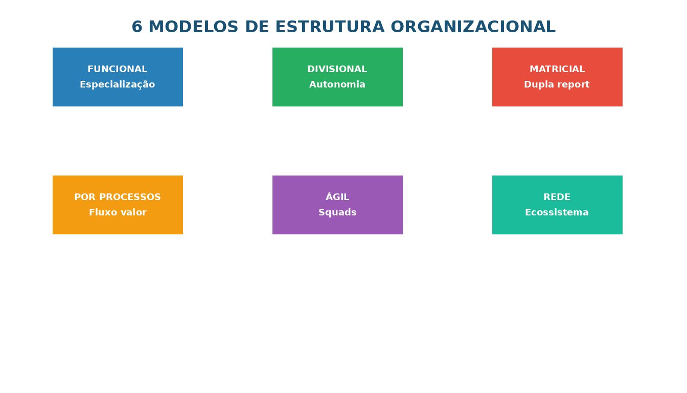Os 6 modelos de estrutura organizacional
