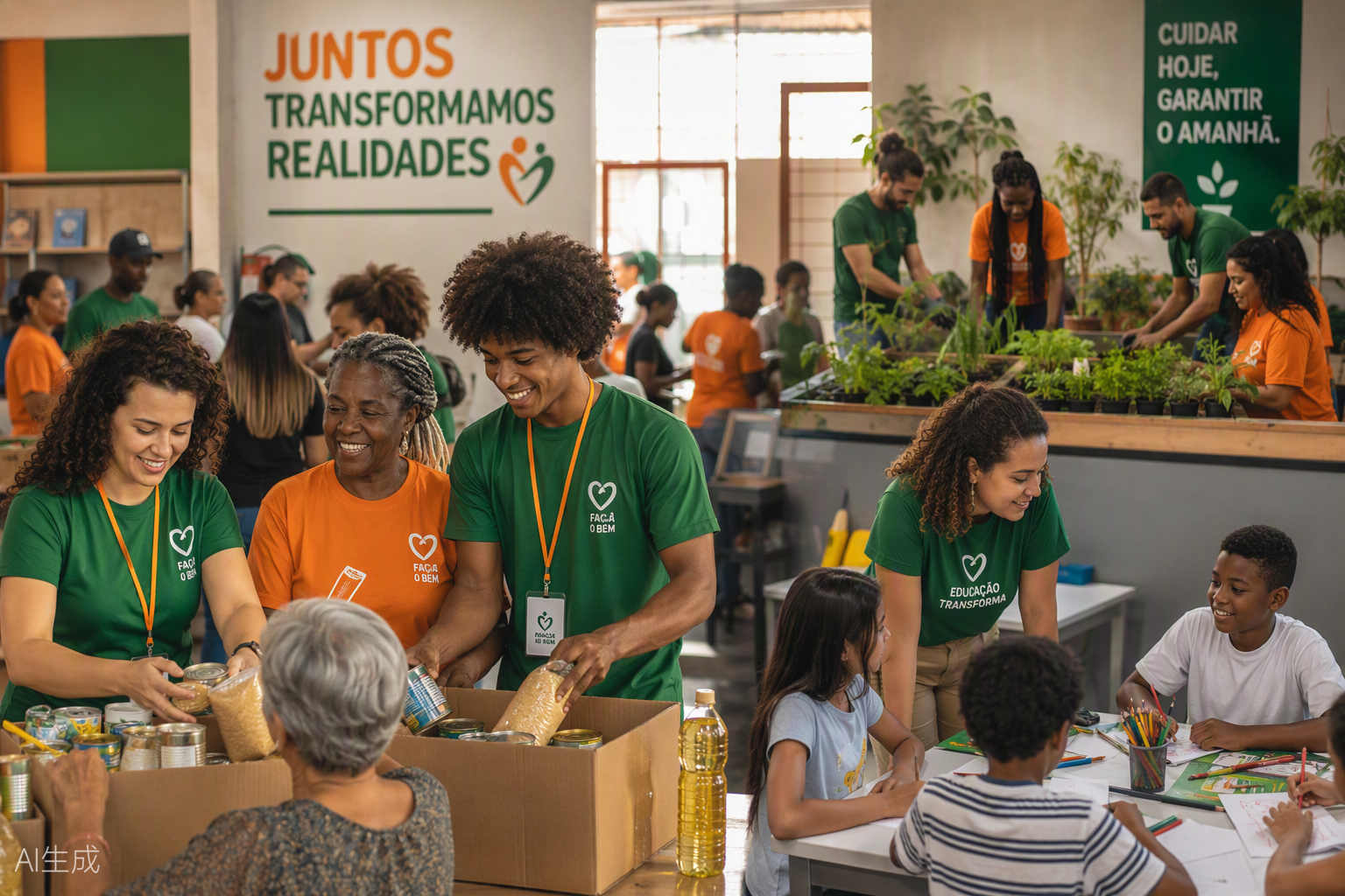 Terceiro setor no Brasil: voluntários em ação comunitária em 2026